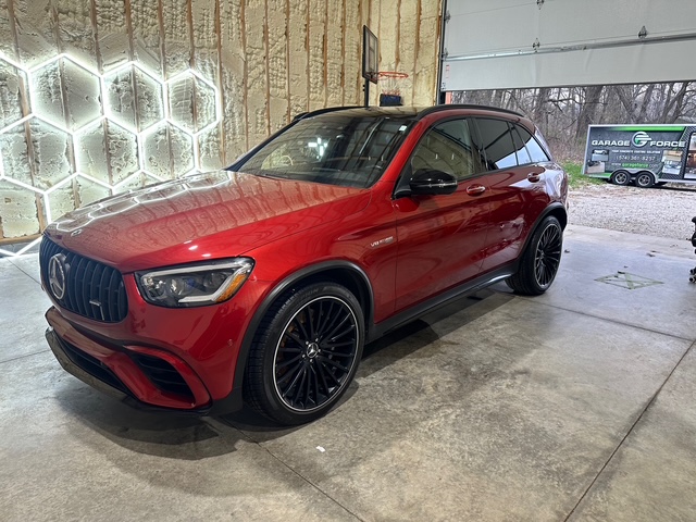 Red Mercedes SUV in the ABR Exclusives shop